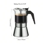4/6/9Cup Coffee Maker Stainless Steel Espresso Maker Mocha Pot Espresso Maker For Home Kitchen Camping - Image 8