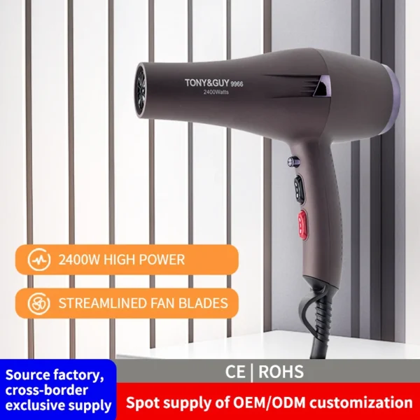 High Power Hair Dryer 2400W Home Hair Gallery Styling Professional Hair Drye Fast Drying Silent  hair volume dryer 9966