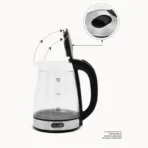 1.8L Electric Kettle Stainless Steel Double Layer Glass Health Preserving Pot Electric Water Heater with Blue Led Light Kitchen - Image 4