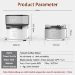 New Mini Portable Drip Coffee Maker for Office Home Outdoor Cordless Automatic Espresso Coffee Machine Easy To Operate Best Gift - Image 5