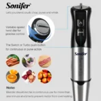 10 in 1 Food Processor 800 W Stainless Steel 15 Speed Four Blades With whisk, juicer, jam maker, meat grinder, vegetable slicer - Image 2