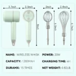 Electric Food Processors Set Portable Blender Mixer Kitchen Tools Hand Mixer Milk Frother Egg Beater Cake Baking Kneading Mixer - Image 4
