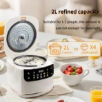 MultiCooker Electric Rice Cooker 110V 220V Non-Stick Pot 1-3 People Mini Cooking Machine Steamed Smart Rice Cooker Kitchen 2L - Image 3