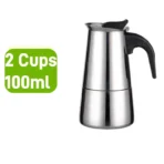 Coffee maker Moka Pot, 2/4/6 Cups Stainless Steel Cafe Percolator Maker, Italian coffee machine Fit Induction Cookers Coffeeware - Image 9