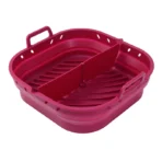 Square Silicone Air Fryer Liners Reusable Silicone Basket Easy to Clean Air Fryers Pot for 5.8 to 8 Qt Air Fryer Baking Tray - Image 7