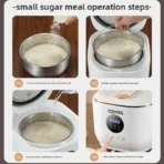 3L Smart Multi Purpose Cooker Digital Electric Mini Rice Cookers with Non-stick Coating Ceramics Inner Pot Rice &Soup Separation - Image 5