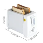 Toaster 2 Slice Wide Slot with 6 Preset Temperature and Timing Small Stainless Steel Bread Toaster with Manual Stop - Image 7