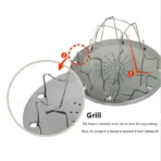 Toaster Rack Simple Portable Stainless Steel Toast Rack Outdoor Camping Toaster Folding Portable Grill Multi-Purpose Stove Grill - Image 5