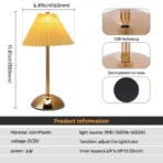LED Table Lamp Creative Atmosphere Desk Lamp USB Rechargeable Table Lamp Vintage Bedroom Bedside Study Decorative Night Lights - Image 2