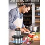 Food Processor 6.5L Electric Meat Grinders Stainless Steel Vegetable Slicer Chopper Crusher Kitchen Blenders Home Appliance - Image 3