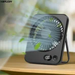 Desk Fan Portable Desktop Fan Mini USB Rechargeable Fans 5 Speed Adjustable 180° Foldable Portable Small Silent Fan for Office