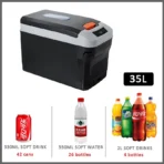 35L Mini Car Refrigerator With Freezer DC12/DC24V Outdoor And Home Dual Use Portable Mini Fridge For Caravan Truck Home Camping - Image 3