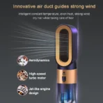 6 in 1 Multifunctional Hair Tool Blow Dryer Curler Ionic Hot Air Brush Straightener with Detachable Head - Image 5