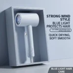 Powerful Hair Dryer with Diffuser - 2 Speeds, 3 Heating and Cooling Buttons for Straight and Curly Hair - Perfect for Home - Image 9