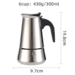 2/4/6/9Cup Coffee Maker Stainless Steel Espresso Maker 100-470ML Mocha Pot Espresso Maker For Home Kitchen Camping - Image 10