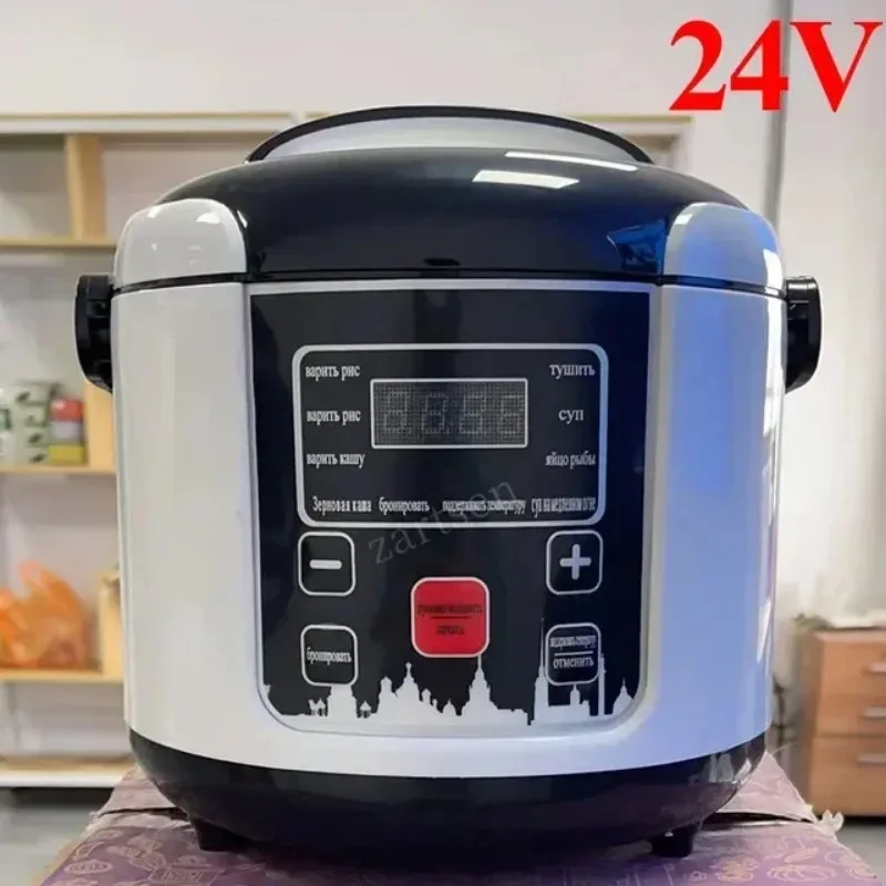 S8f85237801164d0ea4236e0ccb9e899eU.webp 12V 24V Portable Electric Rice Cooker 2L Timing Reservation Food Heating Cooking Steamer Soup Stew Pot Steamer Cooker - Image 1