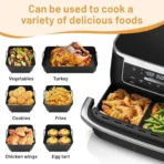 10.4L/5.2L Air Fryer Liners Silicone Reusable Heat Resistance Multifunction Tray for Ninja Af500 Other 9L/9.5L Double Air Fryers - Image 4