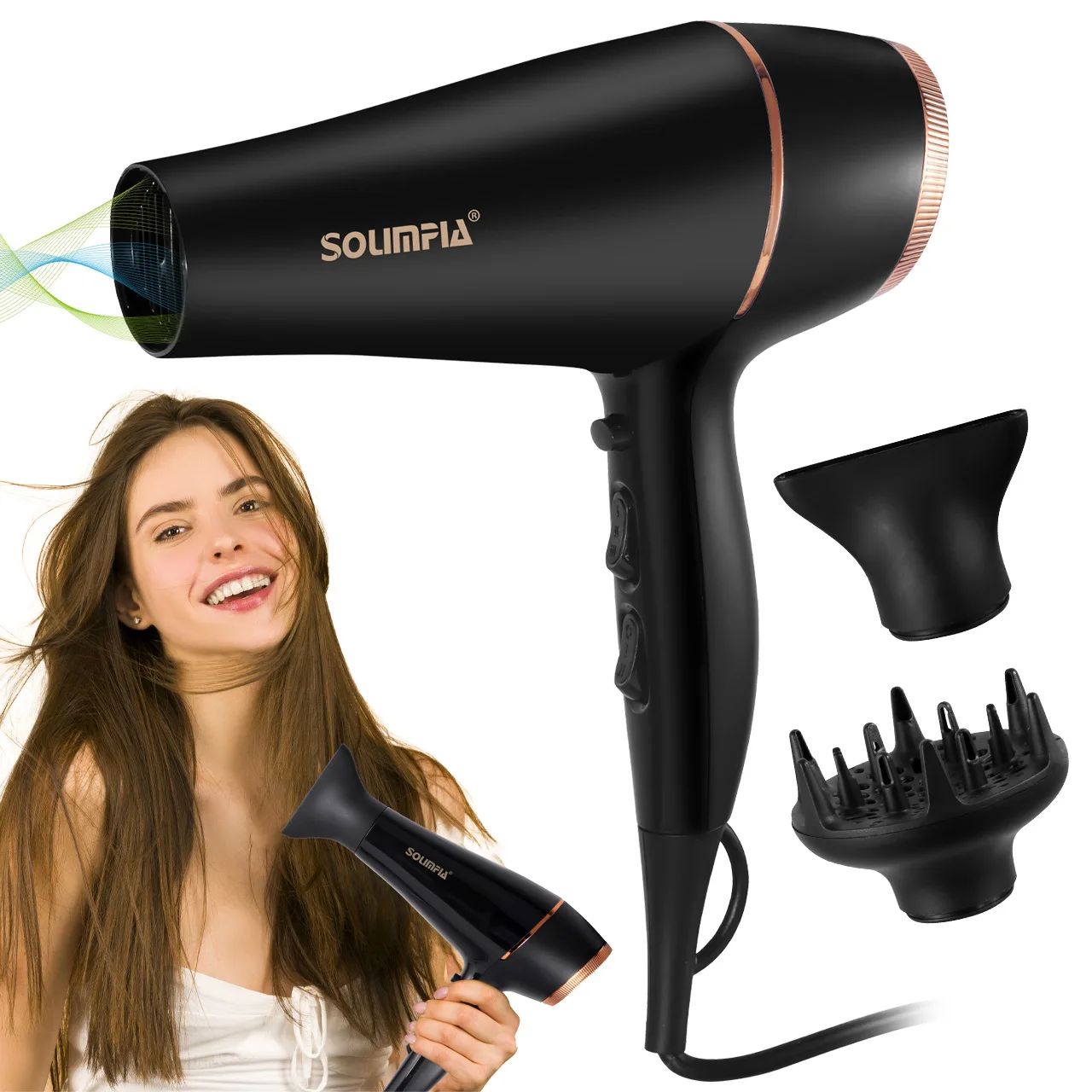 S94d36d379c134594b0132c1ed573c792l.webp New Household Electric Hair Dryer with 5 Wind Temperature Settings and Negative Ion Hair Care High-Power Hair Dryer - Image 1