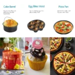 7 Inch / 8 Inch Air Fryer Accessories for Gowise Phillips Cozyna and Secura Fit all Airfryer 3.73.7 4.2 5.3 5.8QT baking pan - Image 6