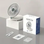 Wall-Mounted Desktop Fan Type-C Charging Portable Table Fans 3 Speeds Silent Brushless Motor Foldable Air Cooler for Home Office - Image 5