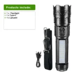 1000000LM Most Powerful LED Flashlight Rechargeable Type-c Flashlight Long Range 6000M Tactical Torch Light For Fishing Hunting - Image 7