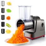 5-in-1 Electric Food Processor:  Vegetable Slicer, Shredder, Potato Cutter & Cheese Grater with 5 Blades for Home & Commercial