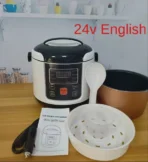 12V 24V Portable Electric Rice Cooker 2L Timing Reservation Food Heating Cooking Steamer Soup Stew Pot Steamer Cooker - Image 9