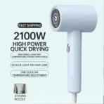 Powerful Hair Dryer with Diffuser - 2 Speeds, 3 Heating and Cooling Buttons for Straight and Curly Hair - Perfect for Home