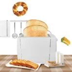 Toaster 1PC Stainless Steel Toaster Oven Double Sided Bake Heated Toast Sandwich Home Automatic Breakfast Machine - Image 3