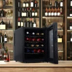 Mini Wine Cooler Fridge - Small Compressor Wine Cellar for Home, Hotel & Bar, UV Protection, Temp Control, Stainless Steel