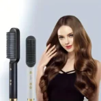 1 piece of straight hair comb, 2-in-1 electric straight hair curling styling tool, multifunctional straight hair straightener - Image 4