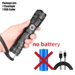 Rechargeable LED Flashlights 90000 Lumens Super Bright Zoomable Waterproof Flashlight with 3 Modes Powerful for Camping Hiking - Image 7