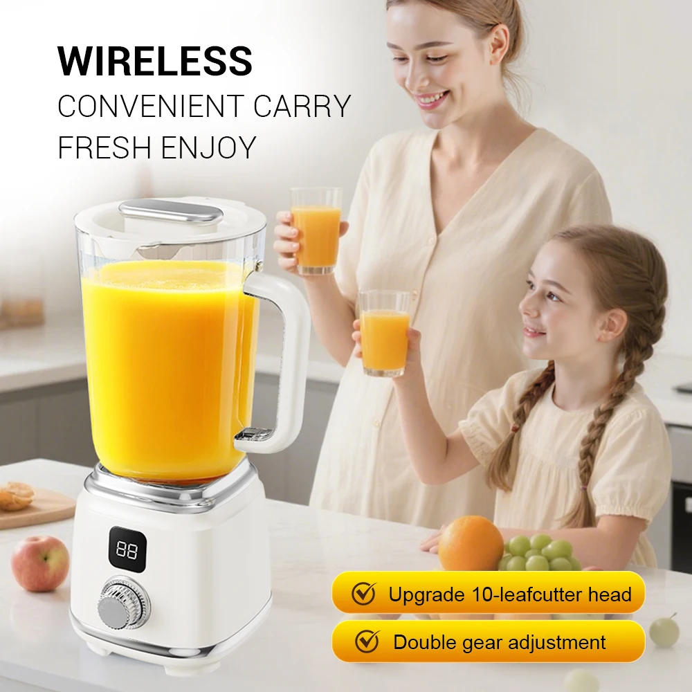 Sa7be926b71d043f9b9c5b8e22f2358e8o.webp Portable Fruit Juice Blenders 10 Blades Electric Juicer Cup Machine 10 Blades 600ML Multifunctional Juicer Ice Crusher Blender - Image 1