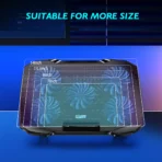 COOLCOOLD Laptop Cooling pad for 12-17 Inch Laptop Cooler Stand, 5 quiet fans, 5 Angle Adjustable with phone holder - Image 4