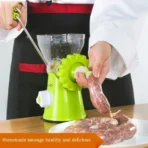 Meat Grinder Manual Processors Food Mincer Sausage Maker Stuffer Vegetable Chopper Blender Household Kitchen Enema Machine - Image 5