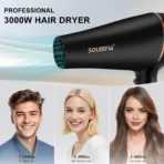 New Household Electric Hair Dryer with 5 Wind Temperature Settings and Negative Ion Hair Care High-Power Hair Dryer - Image 3