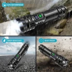 Rechargeable  Flashlight Super Bright Portable Ultra Power Long Range Tactical Torch Lamp Outdoor Emergency Camping Lantern - Image 6