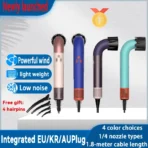 1400W pure original high-power hair dryer, dries hair quickly, lightweight body, low noise, comes with various types of nozzles