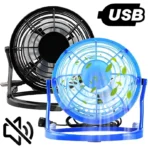 Desktop Strong Wind USB Silent Fans for Laptop Notebook PC Home Office Rotatable 4Blade Cooling Fan Summer Rottable USB Mini Fan