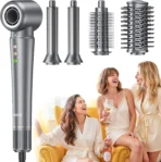 5-in-1 Hair Dryer 160000 rpm High-Speed Hair Styler for Quick Drying Multi Hair Styler with Automatic Air Curling Iron for women