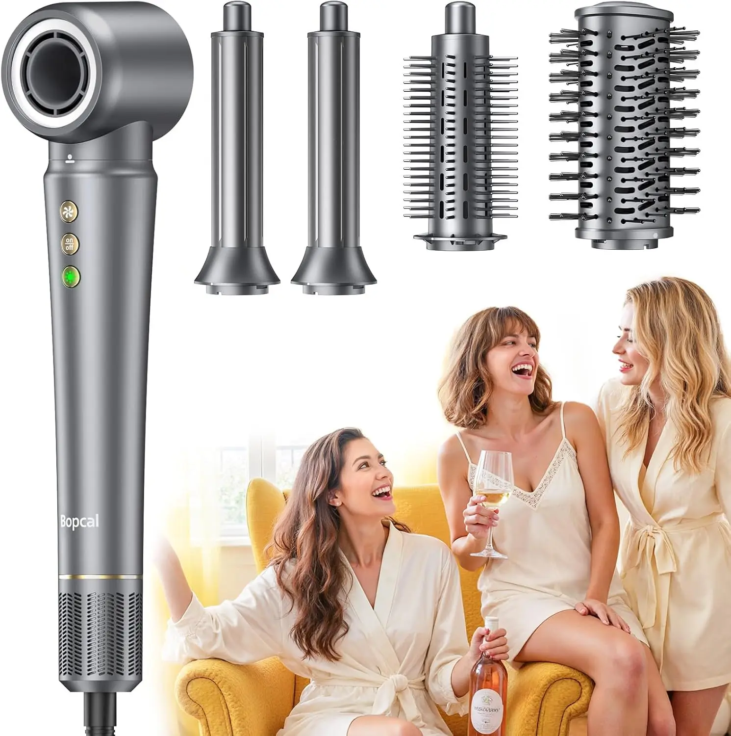 Sb370e9d1943a494cbe1ed50596634f4cV.webp 5-in-1 Hair Dryer 160000 rpm High-Speed Hair Styler for Quick Drying Multi Hair Styler with Automatic Air Curling Iron for women - Image 1