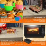 Airfryer Accessories for Ninja Foodi Max Dual Zone AF400EU AF300EU 7.6L-9.5L and other Dual Zone Air Fryer, BPA Free - Image 5