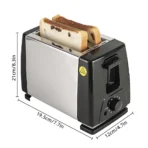 Toaster 2 Slice Wide Slot with 6 Preset Temperature and Timing Small Stainless Steel Bread Toaster with Manual Stop - Image 6