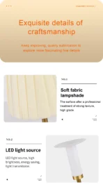 LED Table Lamp USB Pleated Atmosphere Light Restaurant Bar Night Light Coffee Bedroom Decorative Art Lighting - Image 5