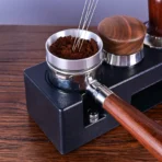 Barista Tool  Espresso Tamper Holder Black White ABS Station Coffee Knock Box Multifunction Coffee Tamper Portafilter - Image 5