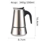 2/4/6/9Cup Coffee Maker Stainless Steel Espresso Maker 100-470ML Mocha Pot Espresso Maker For Home Kitchen Camping - Image 9