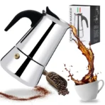 2/4/6/9Cup Coffee Maker Stainless Steel Espresso Maker 100-470ML Mocha Pot Espresso Maker For Home Kitchen Camping