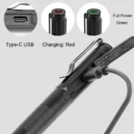 USB Rechargeable Mini Flashlights Clip Pocket Medical Penlight Waterproof Zoomable LED Torch Light - Image 4
