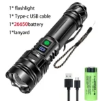Rechargeable  Flashlight Super Bright Portable Ultra Power Long Range Tactical Torch Lamp Outdoor Emergency Camping Lantern - Image 7