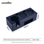 Barista Tool  Espresso Tamper Holder Black White ABS Station Coffee Knock Box Multifunction Coffee Tamper Portafilter - Image 8